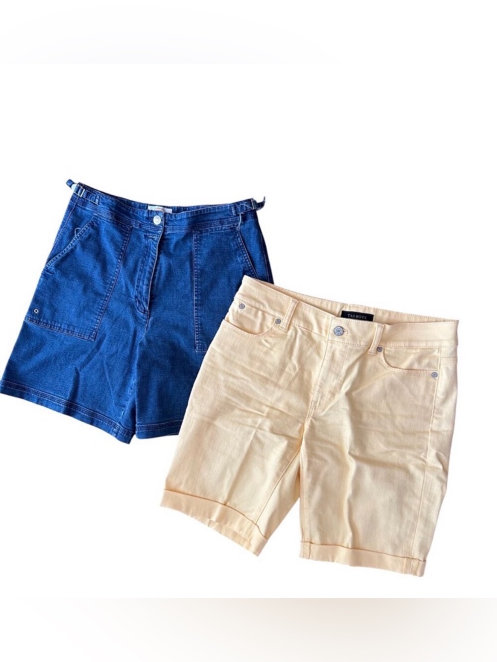 Talbots Denim Bermuda Shorts Two Pair Mid Rise Size 6 Preppy